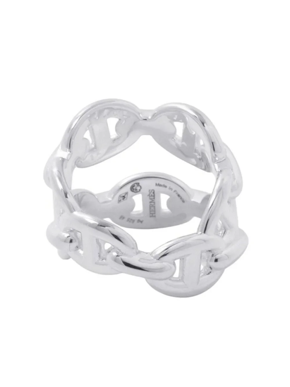 Hermes Ring Chaine D'ancre Double Row Enchainee
